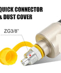 Quick connector and dust cover detail of Heavy Duty Hydraulic Crimping And Cable Cutting Tool For Tight Spaces, Featuring Durable Heat Treated Blades.