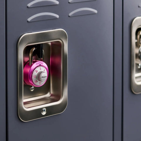 Pink Locker Lock Three Digit Combination Padlock For School And Gym Use No Hassle Keyless Security Padlock For Lockers Durable Indoor Padlock With Easy To Read Dial