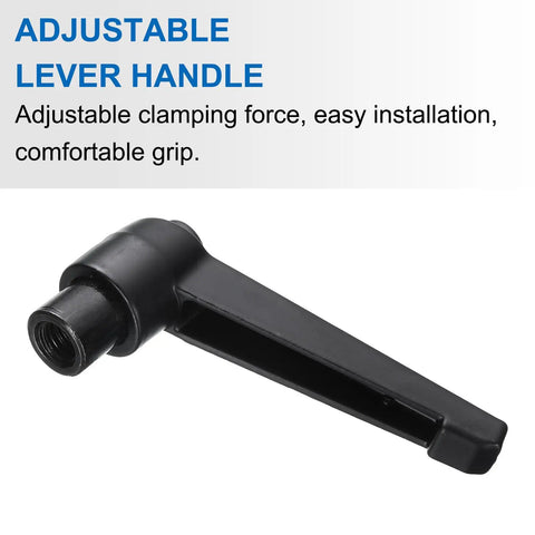 4Pcs Black M8 Female Thread Clamping Levers Quick Release Adjustable Handles For Lathe Tools Heavy Duty Hex Socket 4mm Solid Grip Knobs Easy On And Off Mechanism showing a single lever handle with M8 thread.