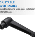 Close-up of adjustable lever handle featuring M8 metric female thread, part of 10 Pack Adjustable Clamp Lever Handles.