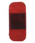 Wine Red Multifunctional Crazy Horse Leather Knife Sheath With Hands Free Waist Bag front view