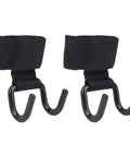 Pair Of Pro Steel Weight Lifting Hooks For Deadlifts And Shrugs With Neoprene Wrist Straps Deoxidized Steel Build