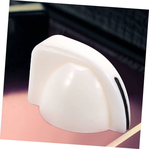 White knob from 12 Piece Chicken Head Potentiometer Knob Caps Set For Electric Guitar Volume Control And Tone Adjustment Durable Metal Pot Knobs