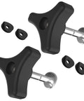 Two Pack Lawn Mower Handle Knob Kit With Triangle Fastening Screws And Rubber Gasket M8 Bolt 22mm Universal Replacement For Honda HRR HRX HRS Toro Craftsman And Most Push And Riding Mowers