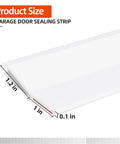 Elvone white garage door sealing strip, universal 40 ft TPE weather stripping with nails and lids