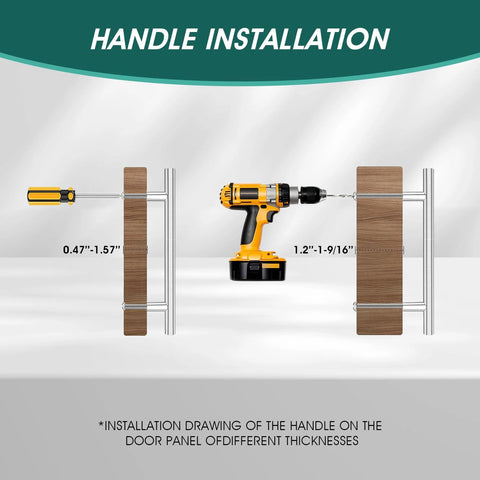 Handle installation guide for 30 Pack 5 Inch Cabinet Pulls Brushed Nickel Stainless Steel Kitchen Cabinet Hardware