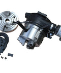 Eight Inch Precision Indexing Spacer With Adjustable Chuck And Worm Gear Rotary Table Built Tough For Heavy Shop Use, featuring rotary table components.