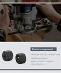 1/4 Inch Router Collet Replacement For PR20EVS Bosch Router, brand new unused aluminum, shown with router in use