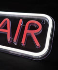 Close-up of 'Air' in Live On Air Neon Sign For Streamers And Gamers USB Powered LED Studio Decor Lights Perfect For YouTube Twitch Facebook Live Sessions Home Office Bar Club Party Setup