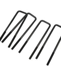 12 Inch Rear Axle U Bolts Kit With Flat Top Design Black Powder Coated Steel Suspension U Bolts For Leaf Spring Repair Fits Ram 1500 1999 2010 Pickup Trucks, angled view