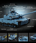 Abrams-X Tank Building Blocks Set RC Compatible With 360 Degree Rotating Turret And Flexible Tracks Realistic Military Model
