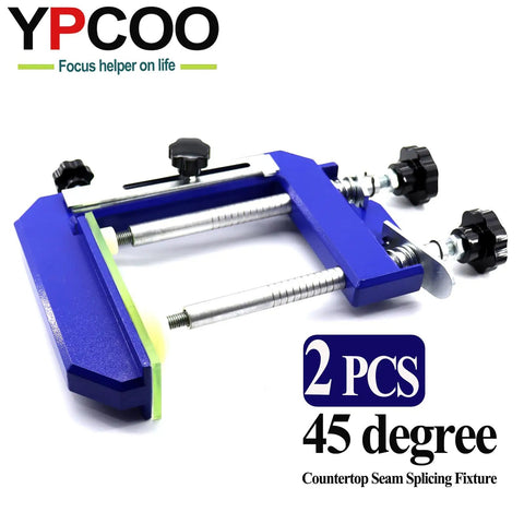 Two Pack 45 Degree Mitre Clamp For Granite Stone Marble Countertops Seam Splicing Pro Grade Heavy Duty 10 Inch Slab Installation Fixture
