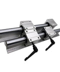 Precision Linear Rail Kit With 200 to 1000mm Guide Rail Includes Two SBR10UU or SBR12UU Blocks and 1 Rail Carriage for CNC.