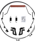 X Large Green Egg Hinge And Band Replacement Kit With Carbon Steel Hinges, Tough Springs, Easy Grip Handle, and Hardware Set.