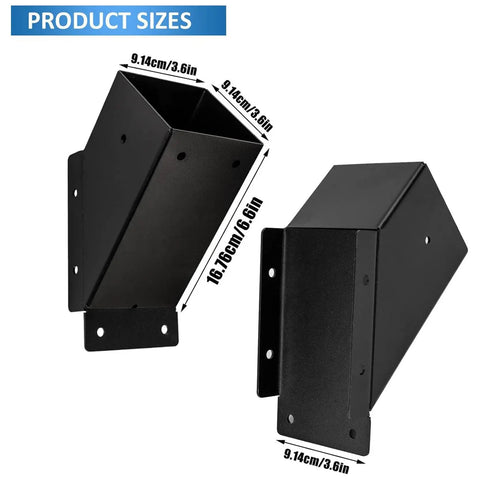 Heavy Duty Metal Corner Braces 45 Degree Angle Support Plates dimensions 9.14cm x 16.76cm steel brackets for framing.