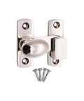 Polished Nickel Oval Cabinet Turn Latch 55mm Cupboard Lock for Kitchen and Bath Cabinets, 55mm brass latch with screws