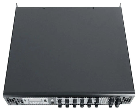 Top view of 650 Watt Six Zone 70V Commercial Amplifier With Bluetooth USB SD Card Playback FM Radio Rack Mountable