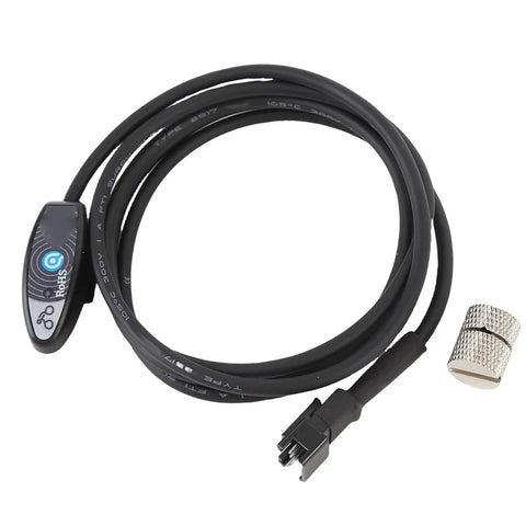 External Electric Bike Speed Sensor Cable with Real Time Feedback and Premium ABS Build, coiled view.