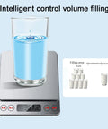 Straight Up Automated Pneumatic Liquid Filling Machine With Bulletproof Stainless Steel Build And No Drip Nonsense Nozzle for precise volume filling.