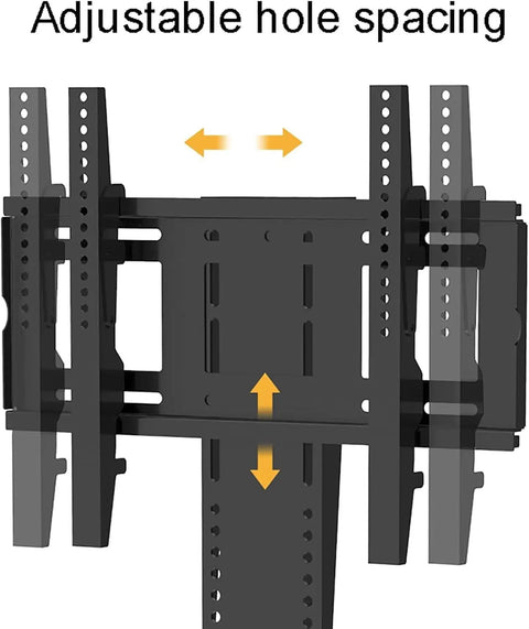 Adjustable mounting bracket for Beefy Electric TV Lift Stand With Smooth Remote Operation And Auto Memory Positions For Large Screens 26 To 65 Inches.