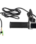 Throttle Grip For Electric Scooter With Key Lock And Power Indicator 36V 48V 60V, metal and plastic handle with wiring.