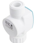 Reversed Display Water Flow Meter For Garden Hose See Gallons In Real Time Easy To Attach Tracks Single Use And Total Water Use Great For Campers Boats And Outdoor Water Conservation, white plastic hose meter with threaded fittings