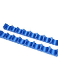 Top Notch Aluminum Alloy Bike Front Fork Hub Clamp With Precision CNC Machined Vise Insert For Easy Repair And Durable Maintenance Work in blue color.