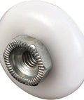 Top Shelf Hella Smooth 4 Pack Sliding Shower Door Rollers Featuring 3/4 Inch Convex Nylon Wheels and Ultra Quiet Ball Bearings close-up