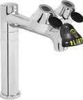 Emergency Eyewash Station For Chemical Spills And Hazards OSHA And ANSI Z3581 Compliant with dual eyewash nozzles, silver color