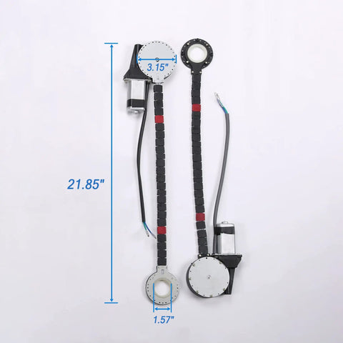 Universal Electric Power Window Lift Regulator Conversion Kit With Switches Wiring And Hardware For 2 Door Pickup SUV Truck Van Car, with measurements