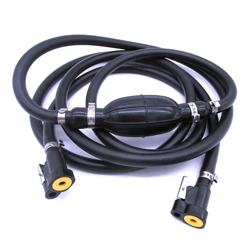 Gas Line Kit For Outboard Fuel Line With Hose And Primer Bulb, Eight Foot Long, Five Sixteenth Inch Inner Diameter, Eight Millimeter, Fits Johnson Evinrude OMC Outboards And Sierra 18-8009S Series Replacement Parts