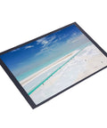 10.1 Inch Capacitive Touch Screen Display With 10 Point Multi Touch Full Lamination Tech showing vivid coastal imagery.