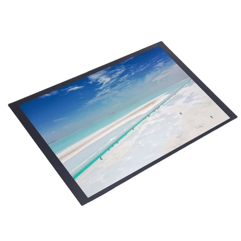 10.1 Inch Capacitive Touch Screen Display With 10 Point Multi Touch Full Lamination Tech showing vivid coastal imagery.