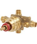 Thermostatic Shower Valve CPV T In Rough Brass Easy To Install With Adjustable Temperature Stop And Sweat And Thread Connections Solid Brass Body Anti Scald Safety Feature