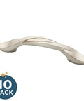 10 Pack Satin Nickel Cabinet Handles 3 Inch Hole Center Classic Pulls For Kitchen Cabinets Drawers And Dressers Durable Metal Hardware