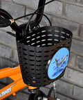 Front Bike Basket For Kids With Bell, Durable Plastic Handlebar Basket For Boys, Removable Front Carrier For Rides, Whale Design