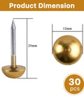 Top Shelf Solid Brass Tacks For Furniture Fixes Killer Retro Upholstery Nails Straight Up Rust Proof Heads dimensions 25mm pin and 12mm head.