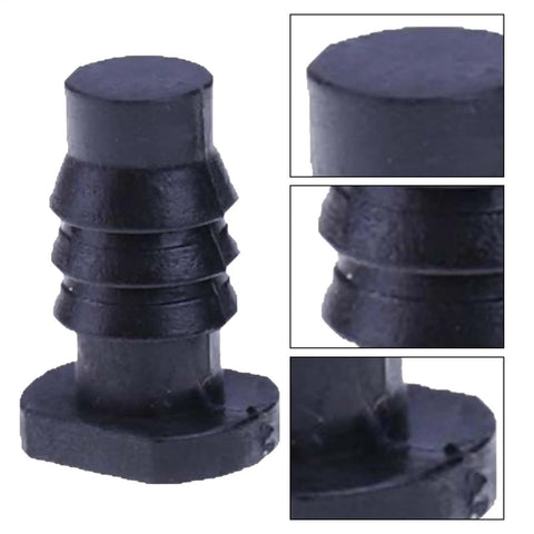 Super Durable 10 Pack Water Hose End Caps Fit Eight Millimeter Pipes Perfect For Garden Stops Pipe Plugs To Cuff And Seal Leak Proof Rubber Nozzles That Are Built Tough And Ready For Any Outdoor Project Or Seasonal Wrap Up Job Today, black rubber hose end cap close-up