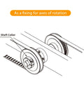 Badass 4 Pcs Split Shaft Fixing Collar Kit Rock Solid Aluminum Alloy With 1 Inch Bore Diameter Screws For Heavy Duty Clamping On Gear Box Motors And Shop Tools No Slip Guarantee Ever, shaft collar diagram