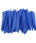 Dope 3 Inch Arrow Fletching Vanes TPU for DIY Arrows Pack of 50 in blue color, ideal for carbon fiberglass aluminum and wooden arrows.
