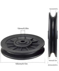 Heavy Duty Pulley Wheel Set For Cable Fitness Machines, 105mm nylon roller with 10mm bore for gym cable training