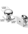 Two Pack One And A Quarter Inch Backplates For Cabinet Knobs In Polished Chrome Drawer Hardware With Vintage Aged Look Heavy Duty