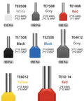All Purpose Wire Ferrule Kit For 8 To 22 AWG 750 Piece Dual Bootlace Ferrules Set With Copper Tin Plated Ends Insulated PVC Sheath