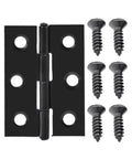 Rotating Concealed Hinges For Cabinets And Furniture, Stainless Steel Black Heavy Duty Door Connectors With 6 Mounting Holes