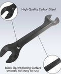 Bike Hub Cone Wrench 13 14 15 16mm Double Sided Pedal Wrench Drum Style Four In One All Purpose Wheel Cone Adjuster, carbon steel