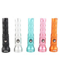 NR-1800 Dive Light Delivers Beefy 1800 Lumens, 330ft Depth Rating, shown in black, silver, blue, pink, and orange colors
