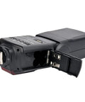 Back view of TT520II Wireless Speedlite Flash With 433MHz Transmission RT Transmitter 16 Channels Built In Receiver shown open