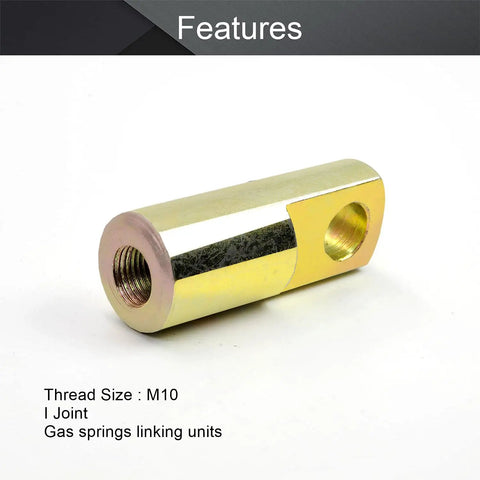 Heavy Duty Iron Cylinder Clevis Y Joint With M12x1.25 Female Thread, 62mm Length, 2 Pack Pneumatic Y Connector For Air Cylinders In Chemical, Textile, Electronics Industry, M10 thread