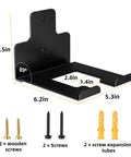 Garage Wall Mounted Storage Rack For Tools And Lawn Equipment Heavy Duty Tool Hanger with dimensions and hardware included