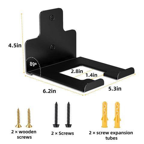 Garage Wall Mounted Storage Rack For Tools And Lawn Equipment Heavy Duty Tool Hanger with dimensions and hardware included